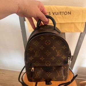 Louis Vuitton Monogram Mini Backpack in Brown with Gold Accents